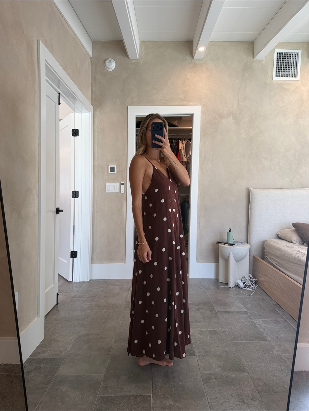 Sezane Giuseppa Dress - Ecru Polka Dots - Picture 2 of 7
